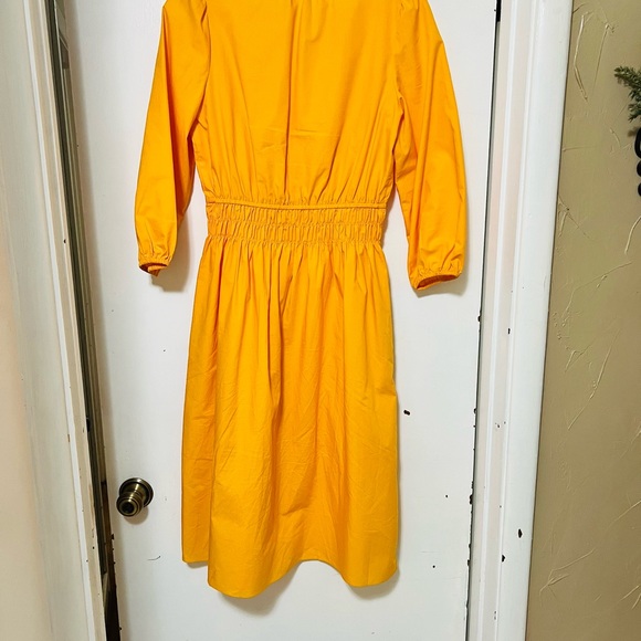 Talbots poplin smock waist midi dress - Picture 2 of 5